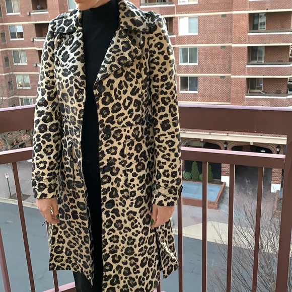Alice + Olivia Leopard Trench Coat - Picture 8 of 14